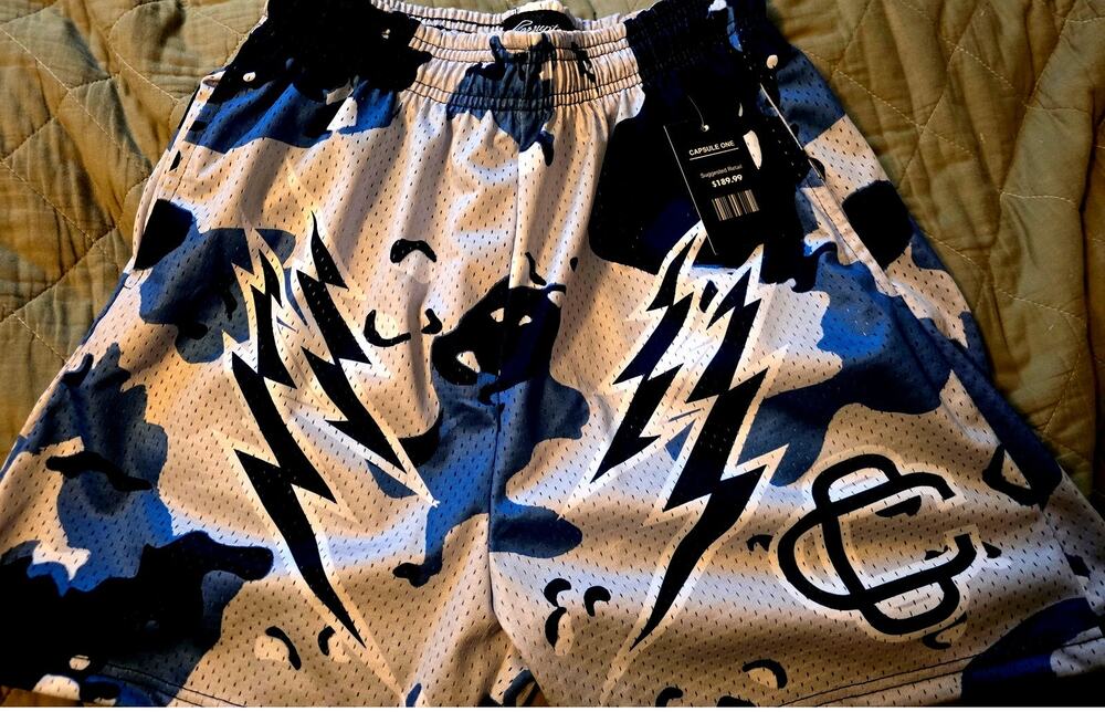 Corrupted Creative mesh shorts "blue camo" medium